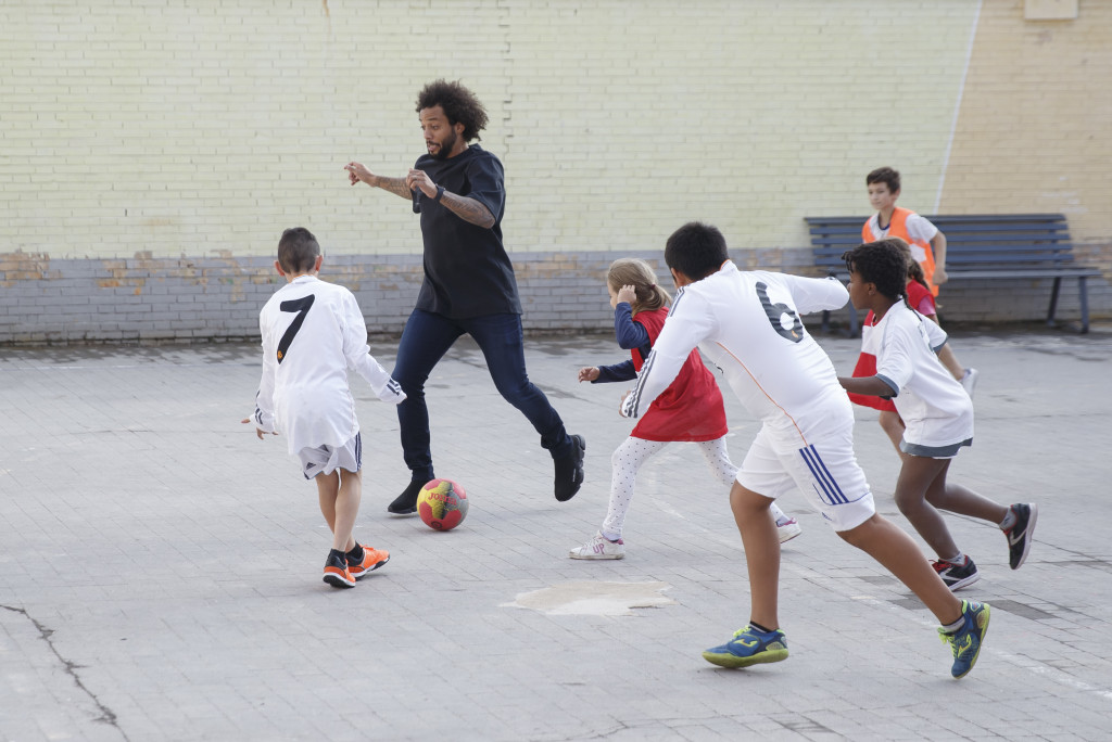 2018 10 10 MADRID. FUNDACION 18 19 MARCELO VISITA LA RESIDENCIA INFANTIL CHAMBERI.
FOTO: VICTOR CARRETERO/REALMADRID.COM